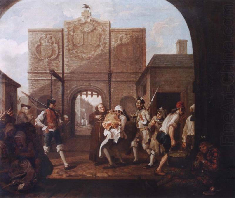 William Hogarth At the city gate of Calais china oil painting image